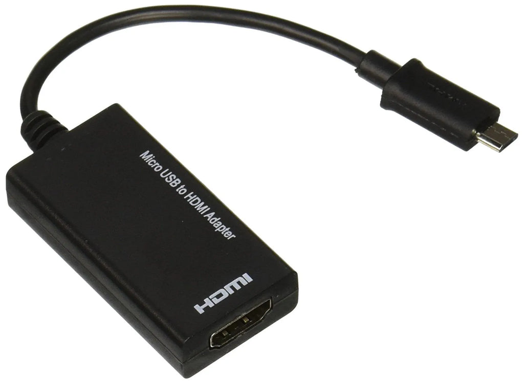 Black HD to HDMI adapter for connecting smartphones to televisions and monitors
