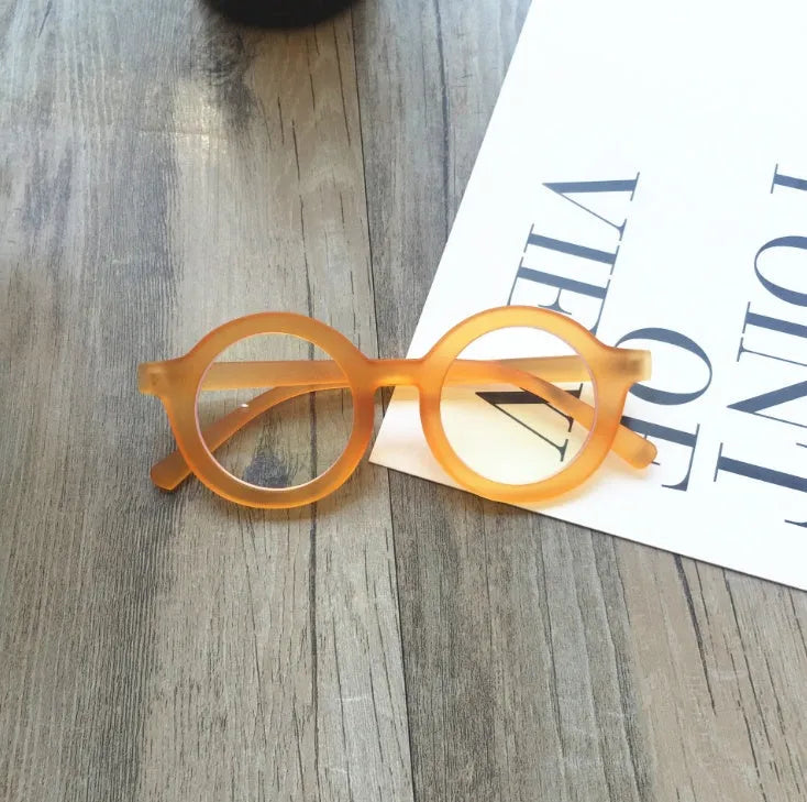 Retro round frame glasses in multiple colours with UV400 and anti-blue light protection
