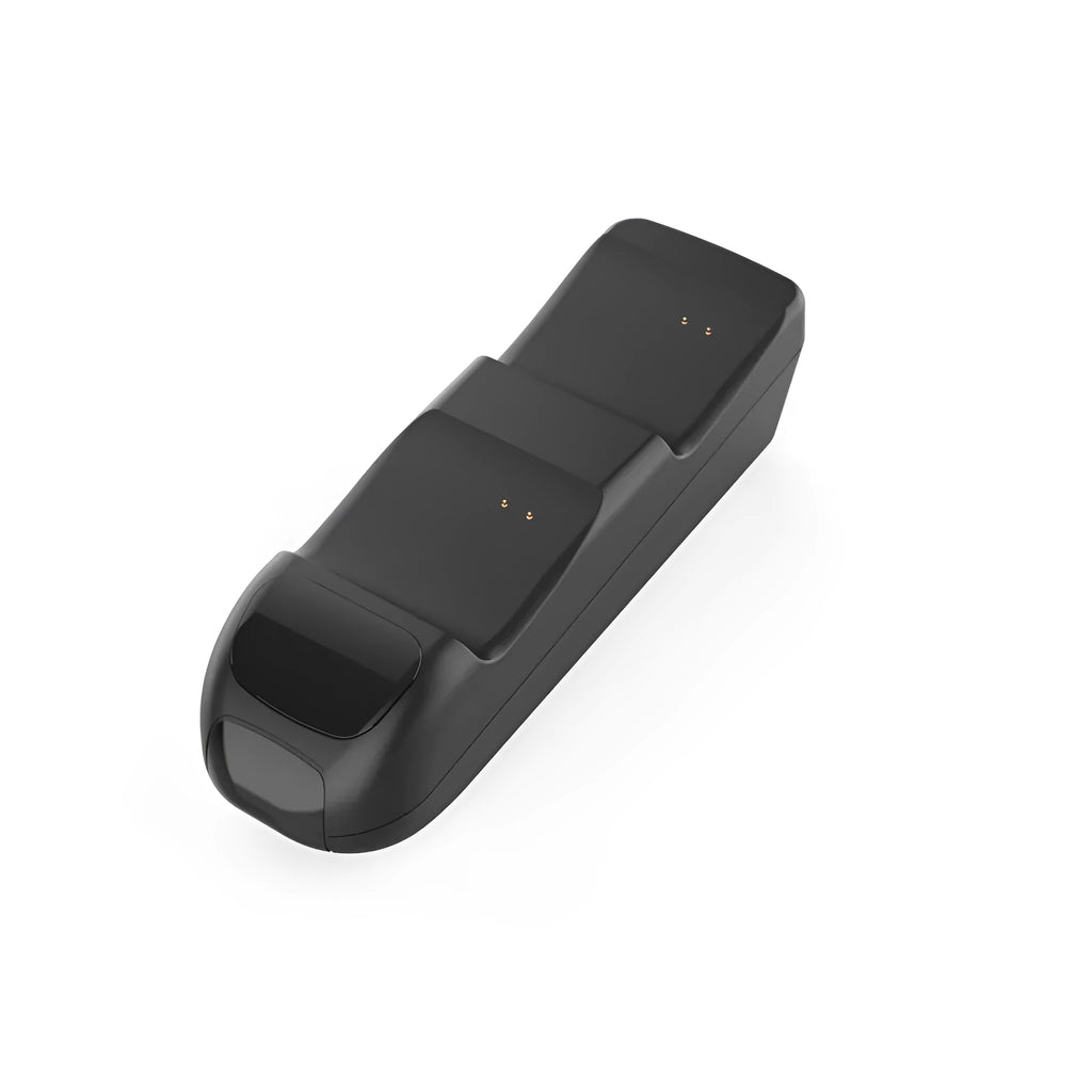 Black Xbox Series X/S dual controller charging station with LED indicators and two 600mAh battery packs