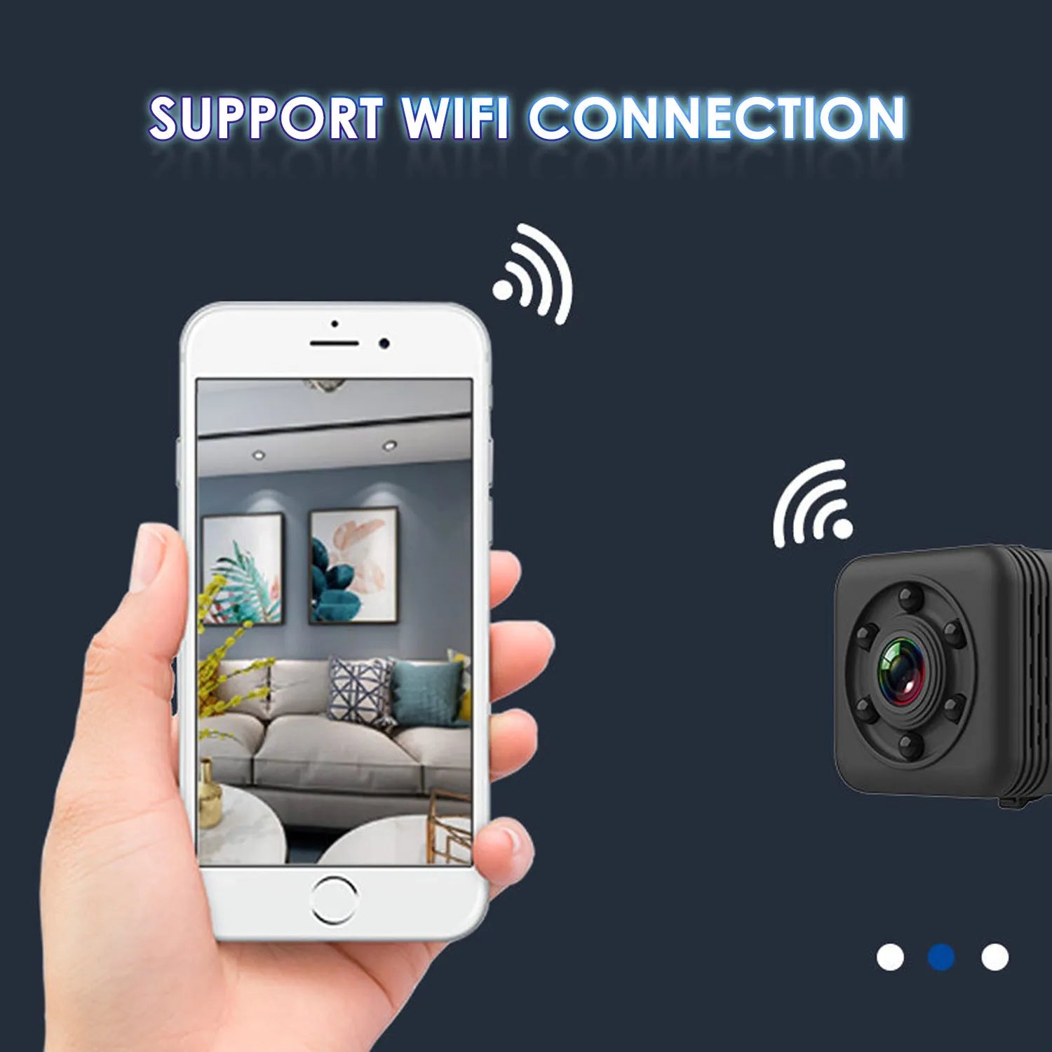 SQ29 black waterproof sports camera with microUSB port and TF card slot for extended recording