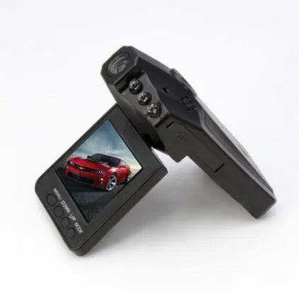 H198 HD six-light infrared night vision car dash cam recorder on a dashboard