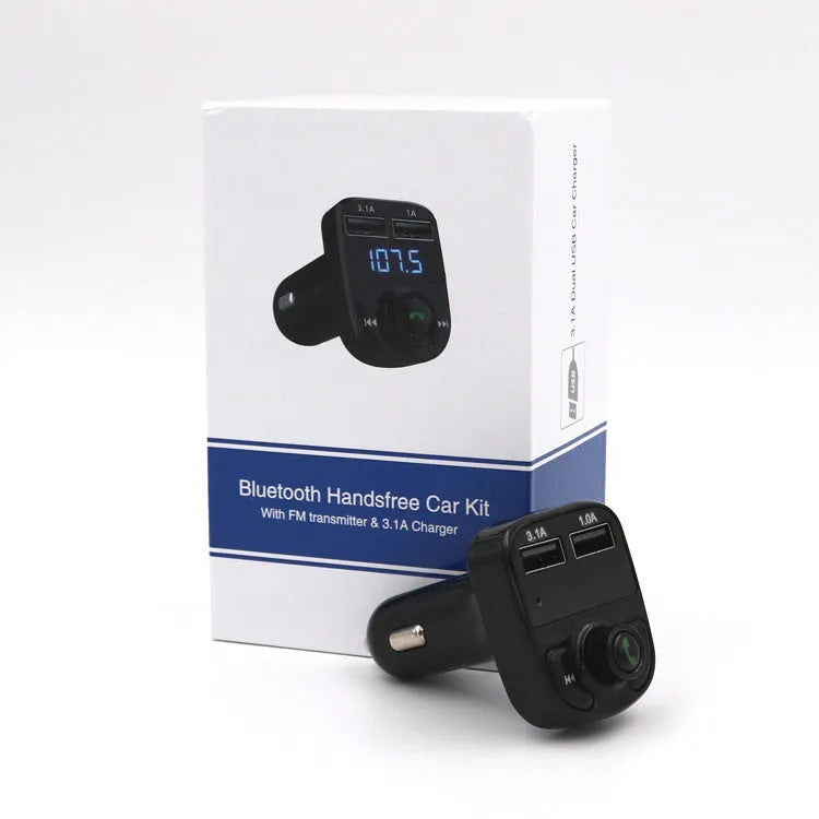 HY82 car Bluetooth MP3 player and FM transmitter for Hyundai vehicles with dual USB charging ports