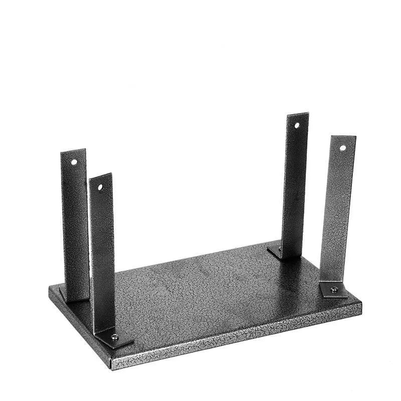 Black iron flip chip bracket accessory for holding a portable electric planer