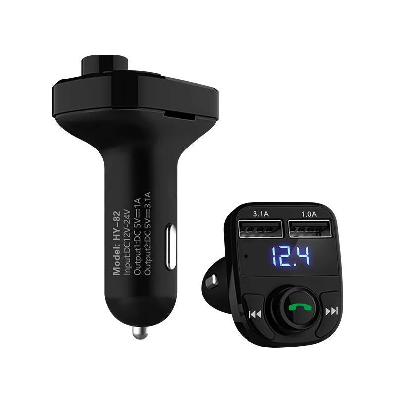 HY82 car Bluetooth MP3 player and FM transmitter for Hyundai vehicles with dual USB charging ports