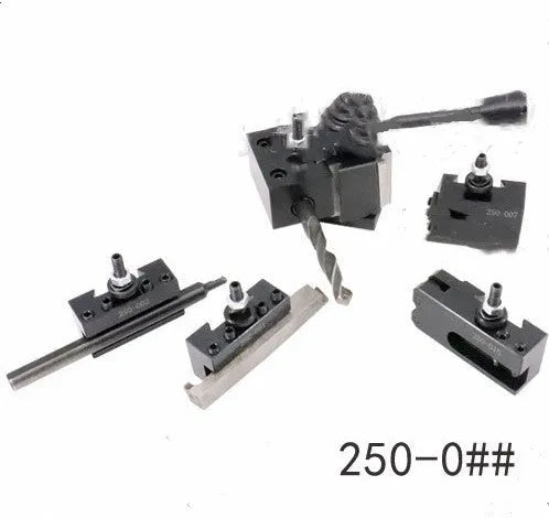 Machifit 250-000 hardened steel quick change tool post with holders for woodworking lathe