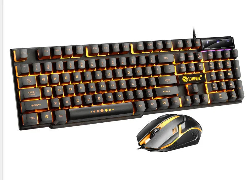 Limei Gtx300 mechanical gaming keyboard and mouse set with backlight and USB interface