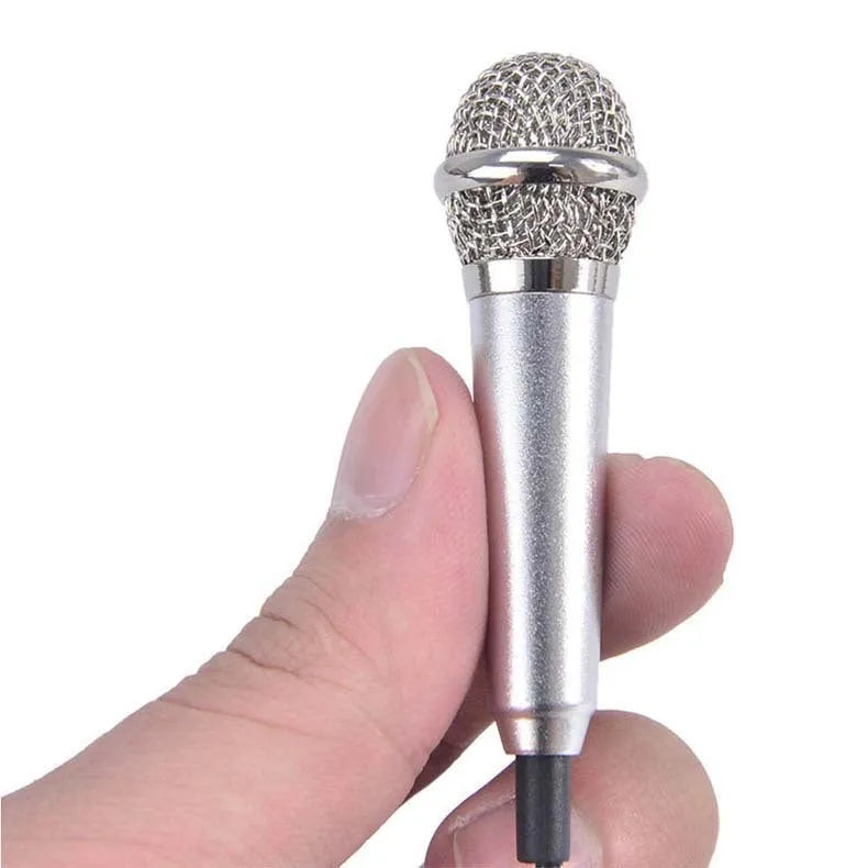 T3 mini condenser microphone with 3.5mm cable in choice of blue gold red or silver colours