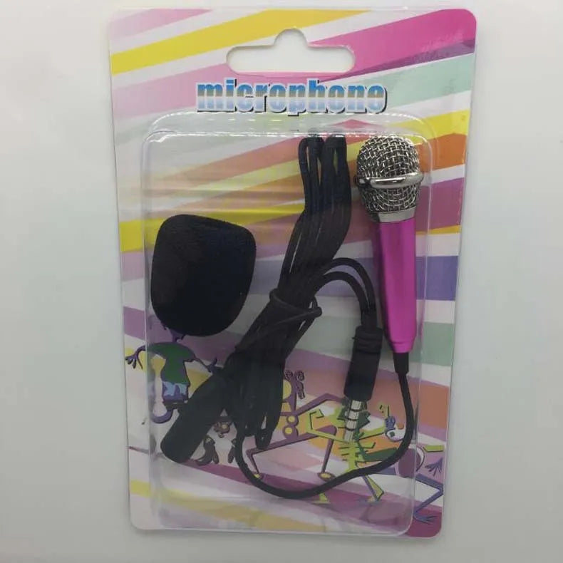 T3 mini condenser microphone with 3.5mm cable in choice of blue gold red or silver colours