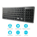 Ultra-thin Bluetooth keyboard for tablets and mobile phones in grey colour