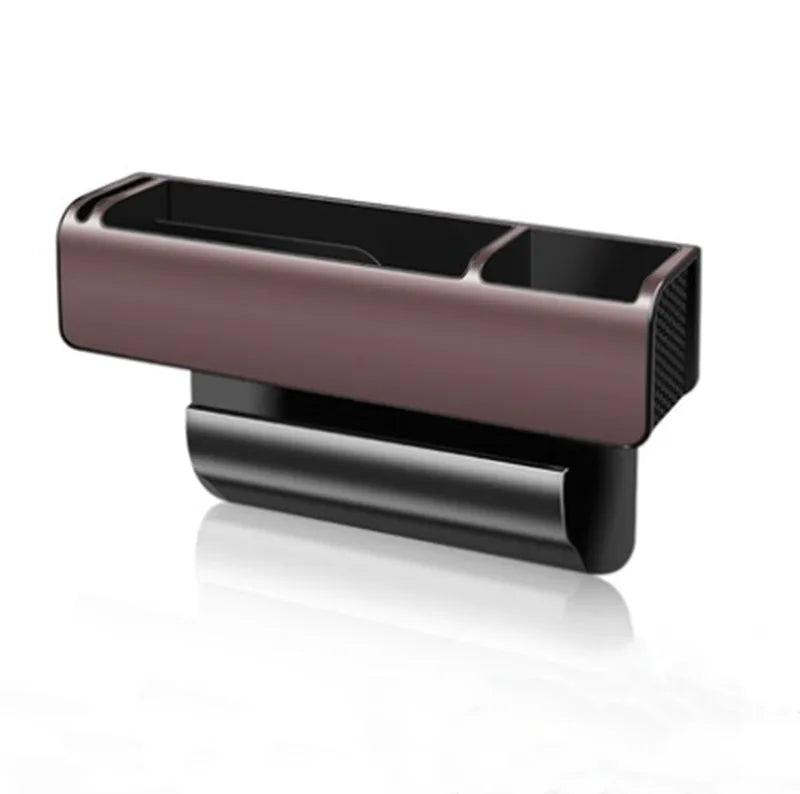 Black PU leather car seat gap storage box 270x157x68 mm
