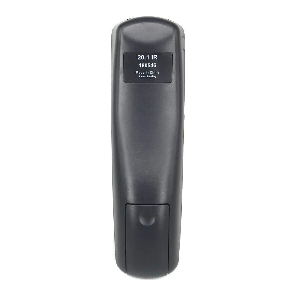 Black universal remote control for DISH Network satellite receiver, flat 20.1 model.