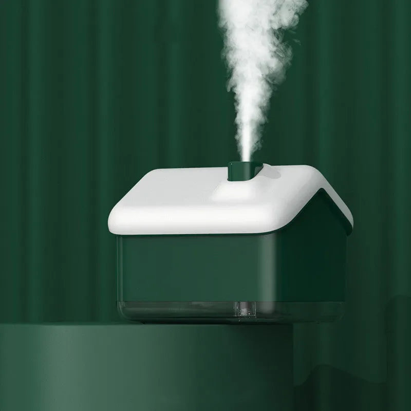 White igloo-shaped ultrasonic air humidifier with essential oil diffusion and USB power cable