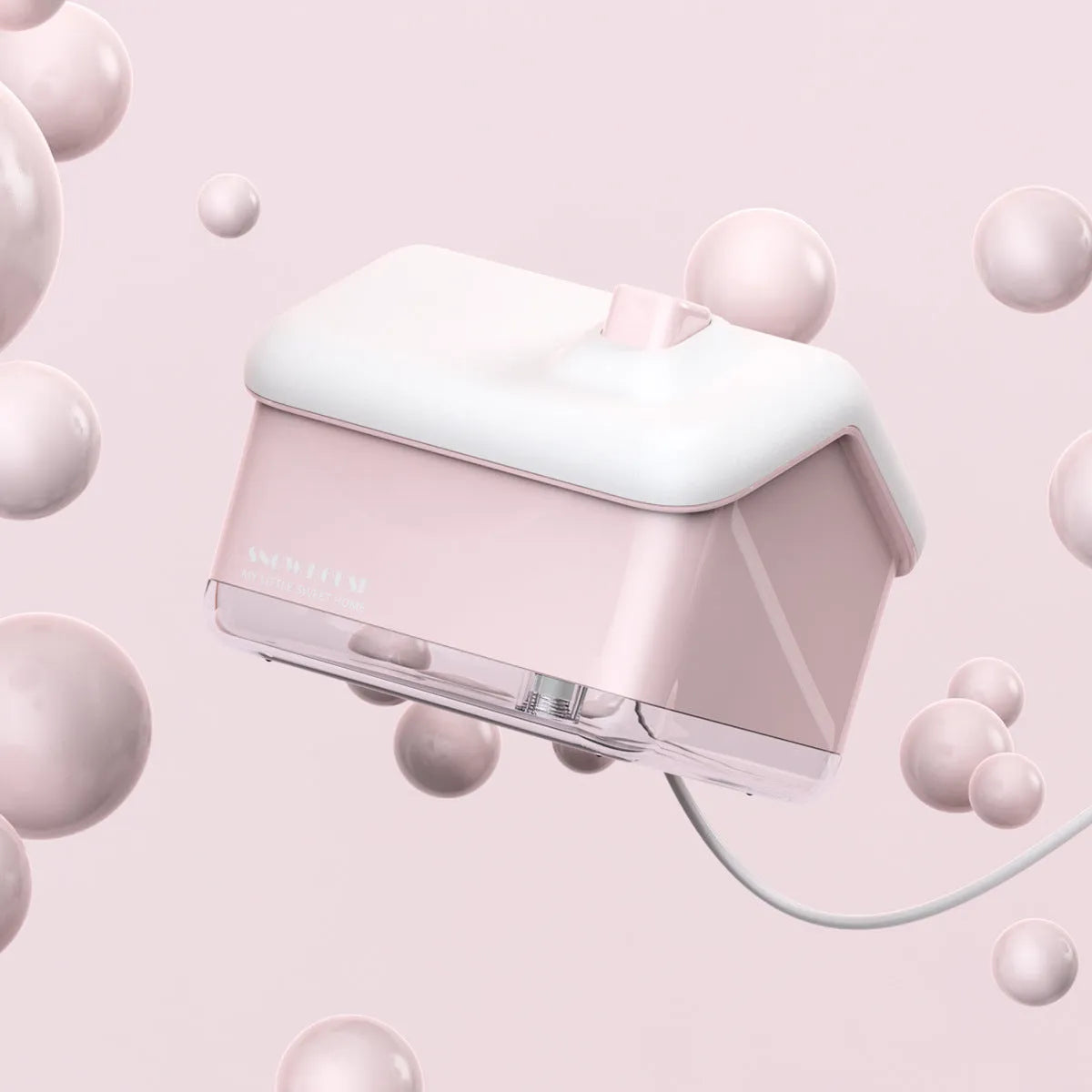 White igloo-shaped ultrasonic air humidifier with essential oil diffusion and USB power cable