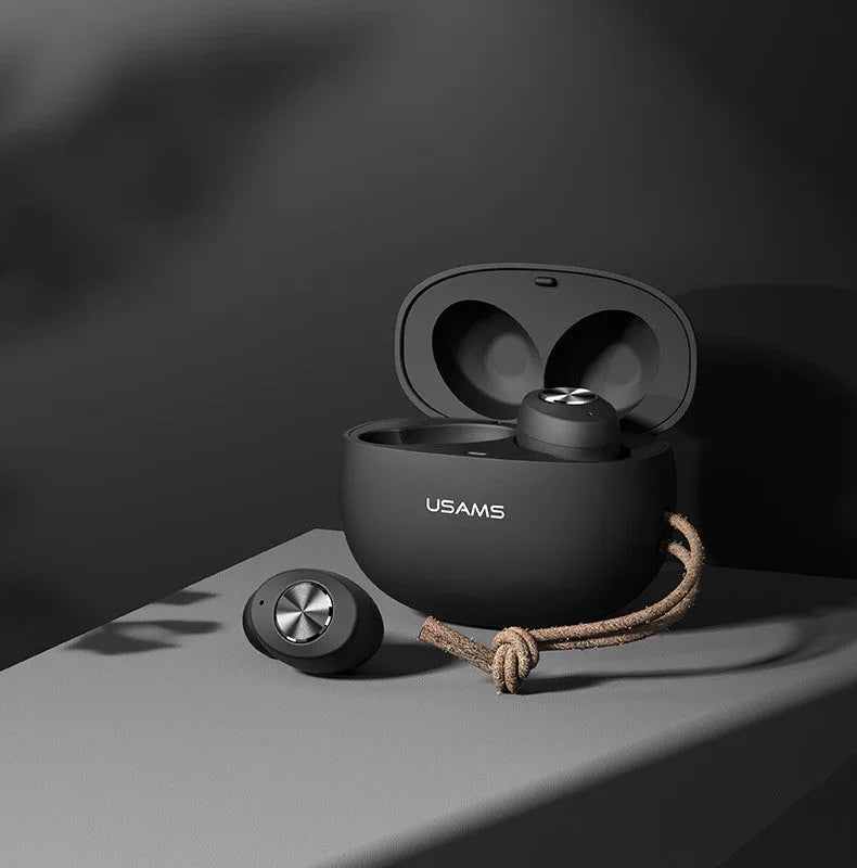 Wireless Bluetooth TWS earbuds with compact charging case in black, green, or white colour options