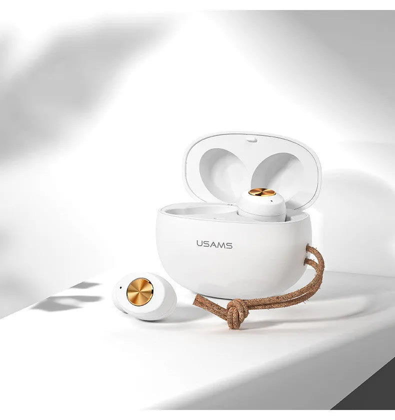 Wireless Bluetooth TWS earbuds with compact charging case in black, green, or white colour options