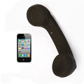 Bluetooth wireless headset with retro handset design in multiple colours showing bilateral earpieces