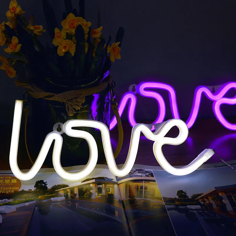 LED neon sign decorative light with silicone shell in multiple colours for indoor events