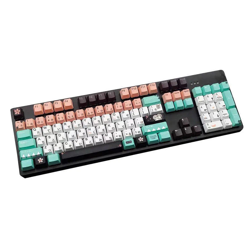 Green wireless key cap set for a USB mechanical keyboard interface