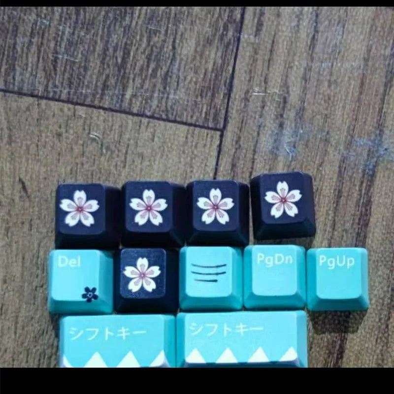 Green wireless key cap set for a USB mechanical keyboard interface