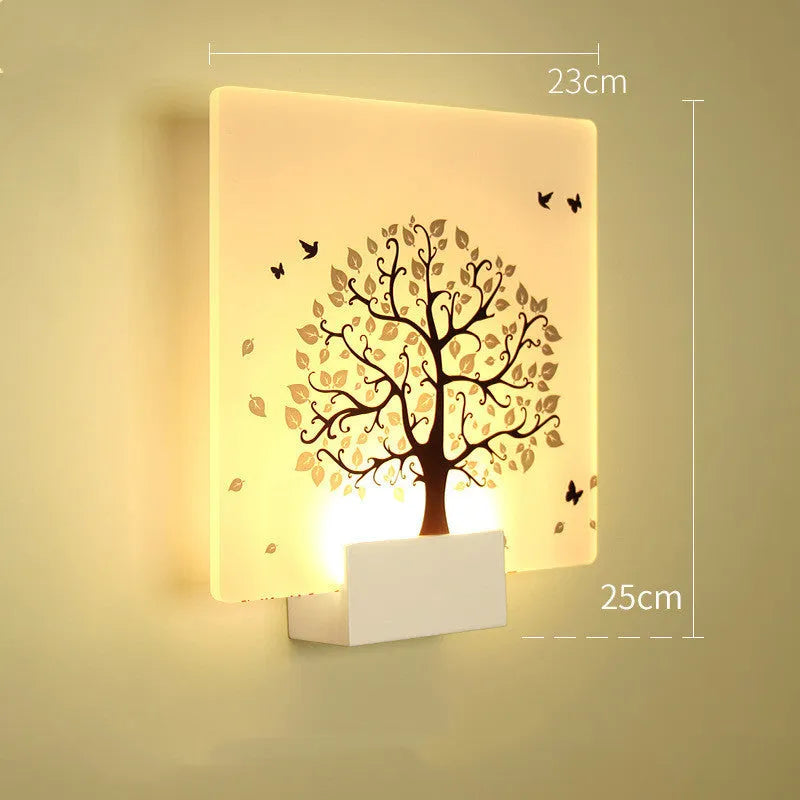 Modern LED ceiling wall light with acrylic shade for corridor staircase 220V