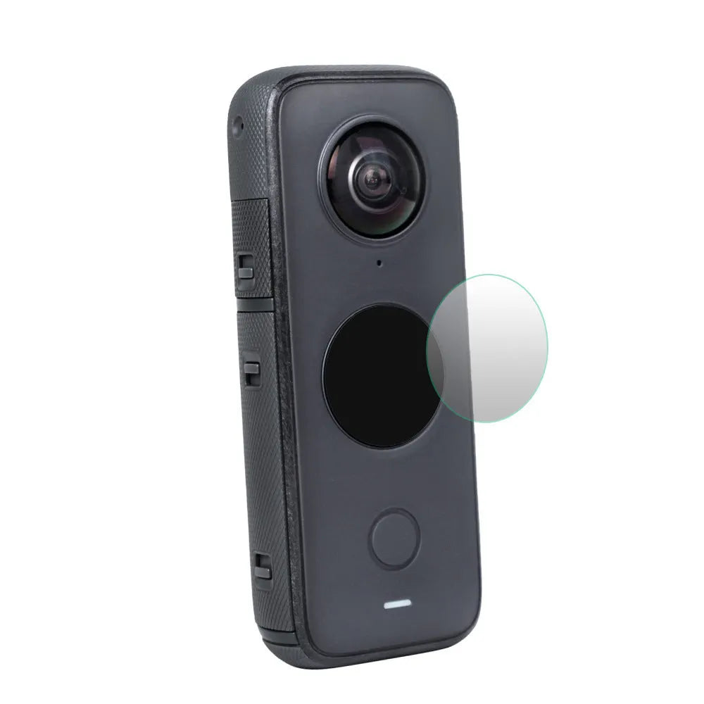 Insta360 ONE X2 tempered glass screen protector measuring 97mm by 64mm