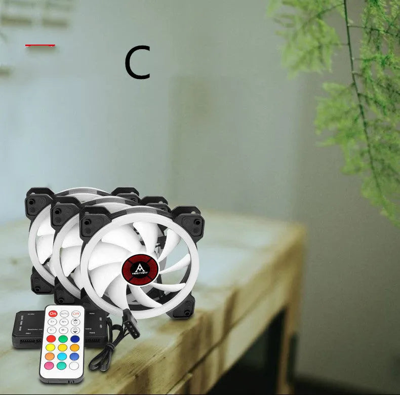 12cm camouflage pattern chassis fan with RGB colour changing lights