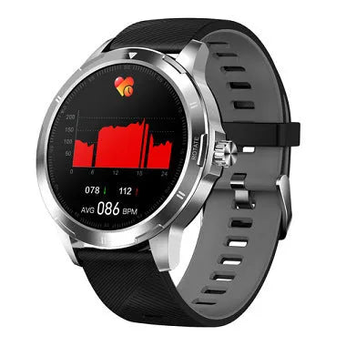 Sleeping Weather sports waterproof bracelet with circular IPS screen on a silicone wristband.
