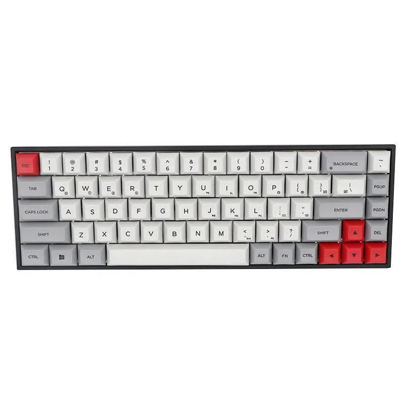 68-key PBT mechanical keyboard keycap set showing multiple colour options for Cherry MX switch compatibility