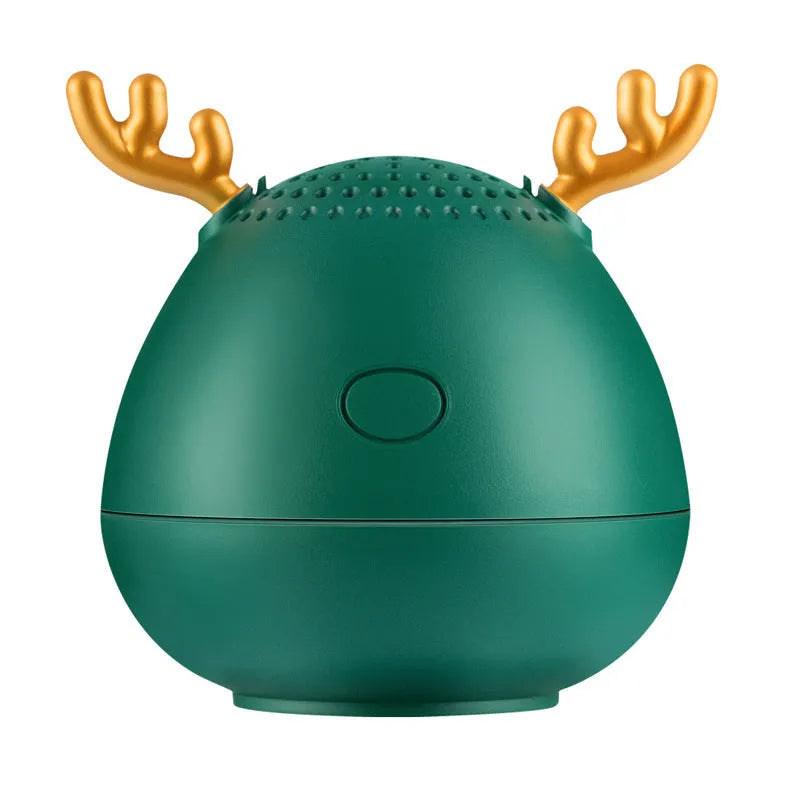 Small portable Bluetooth speaker in white pink or green colours with USB charging port