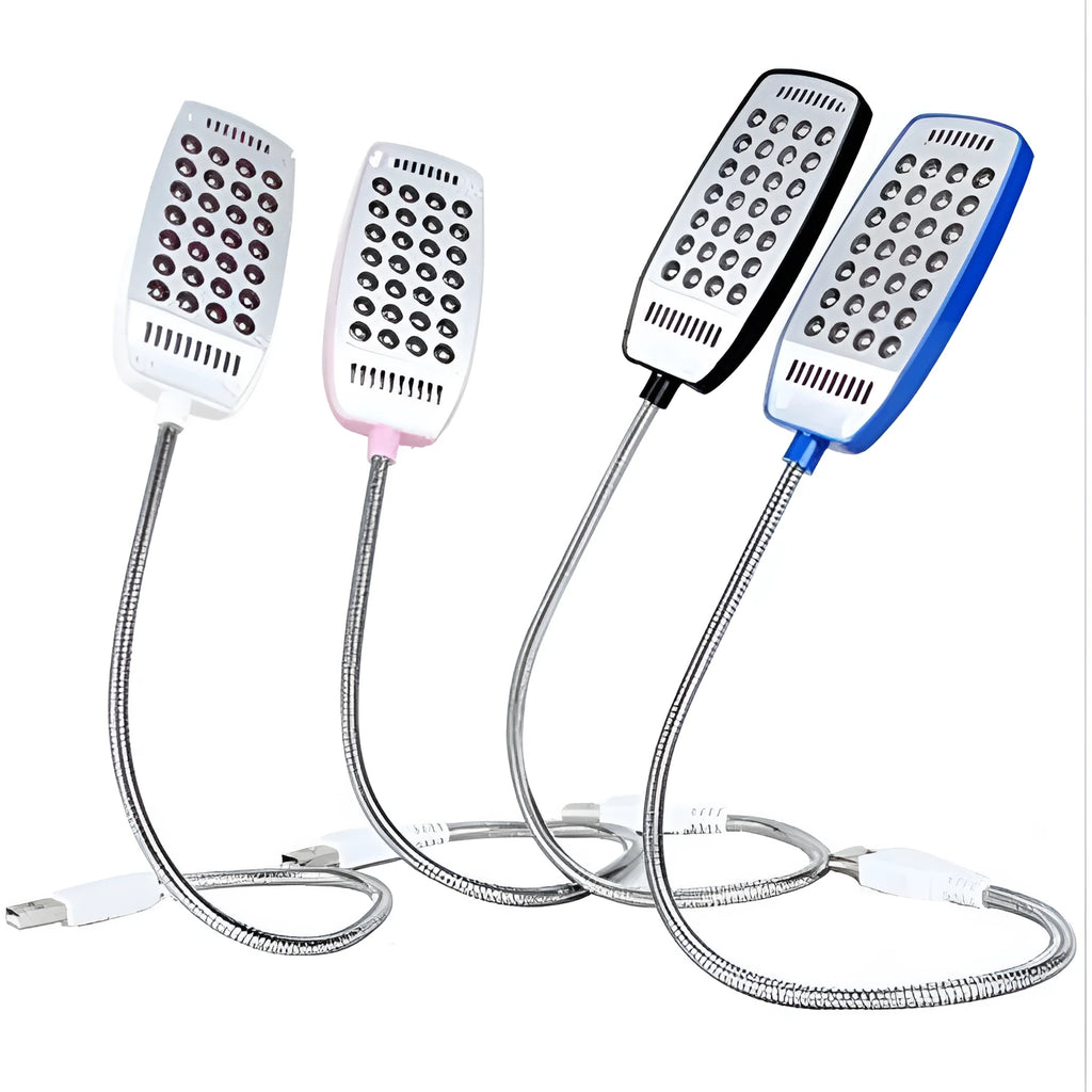 USB LED reading light with flexible design in multiple colour options