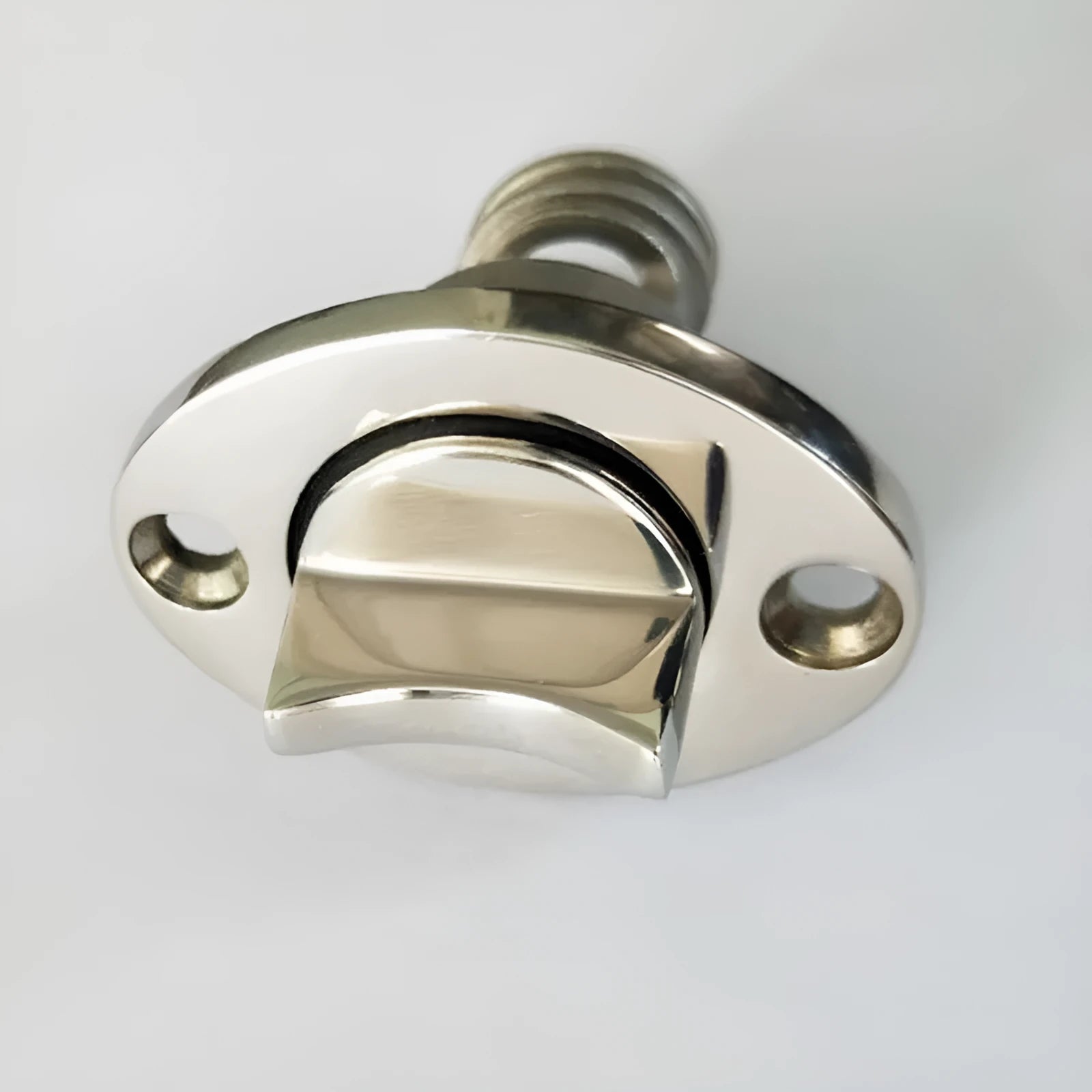 Stainless steel marine water plug for 38mm x 50mm boat drain, showing corrosion-resistant construction.