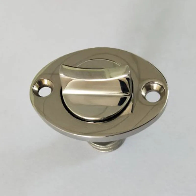 Stainless steel marine water plug for 38mm x 50mm boat drain, showing corrosion-resistant construction.