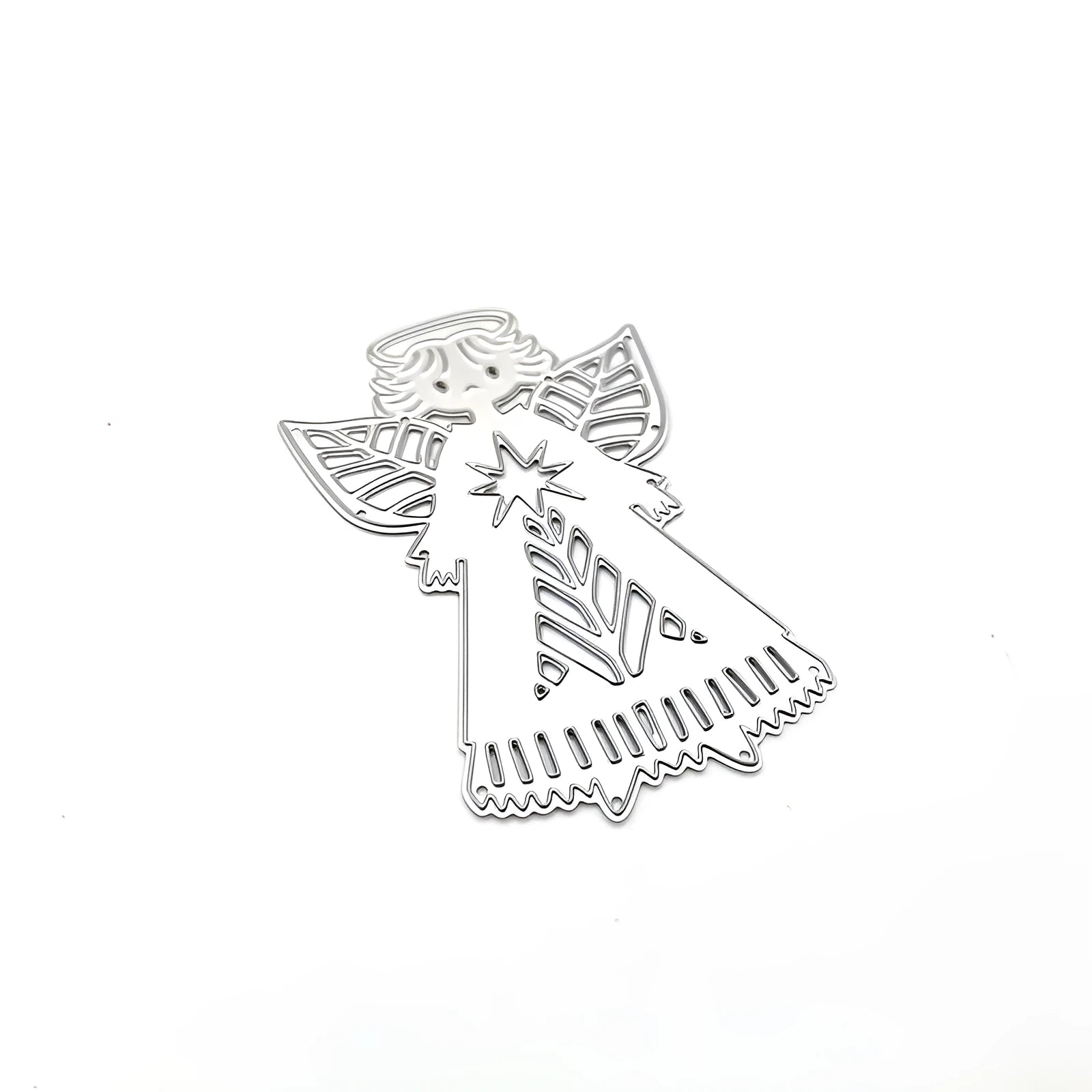 White angel character knife mould for card making with 8x6 cm carbon steel blade and figures pattern