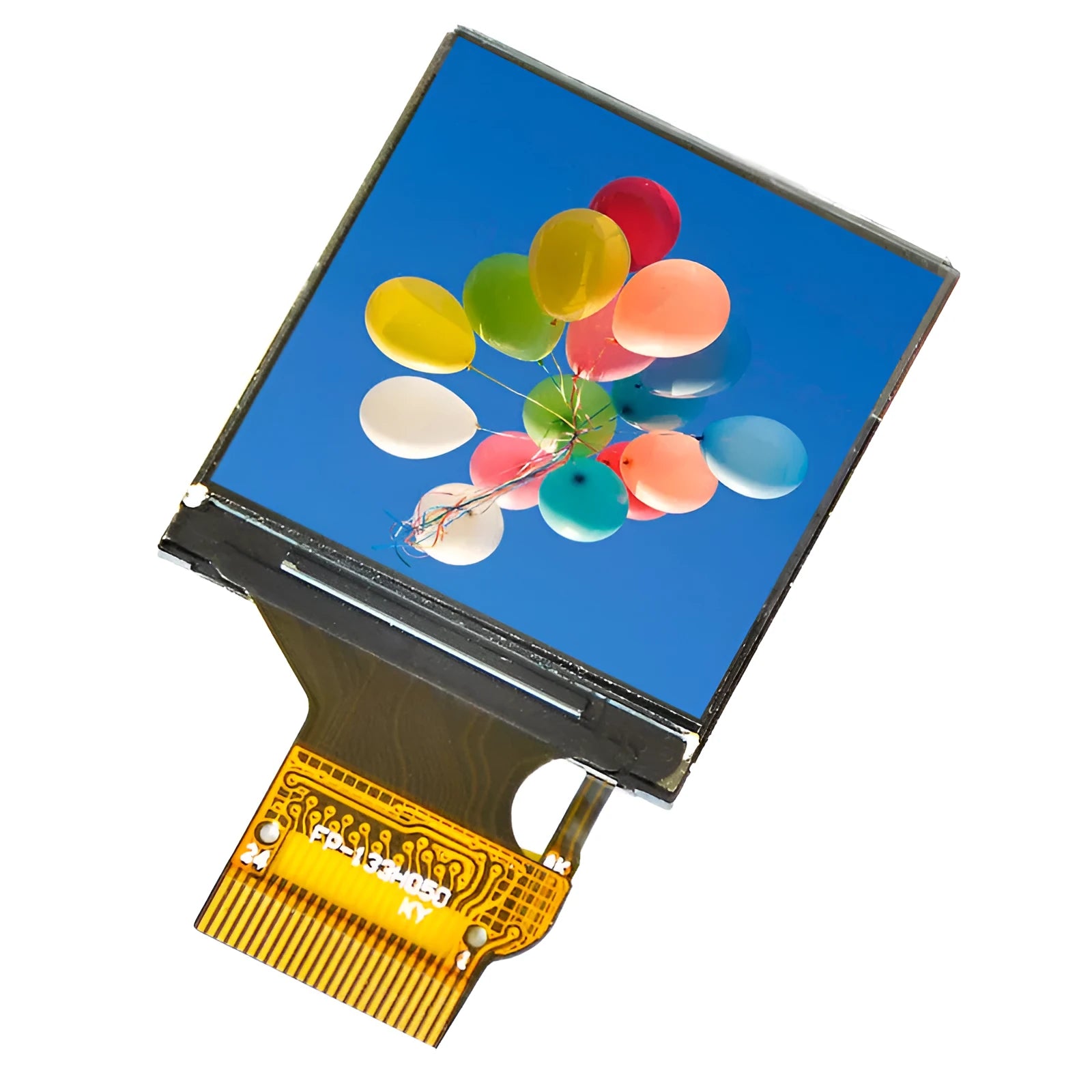 1.3 inch square IPS LCD display module with 240x240 resolution and 18-pin connector.