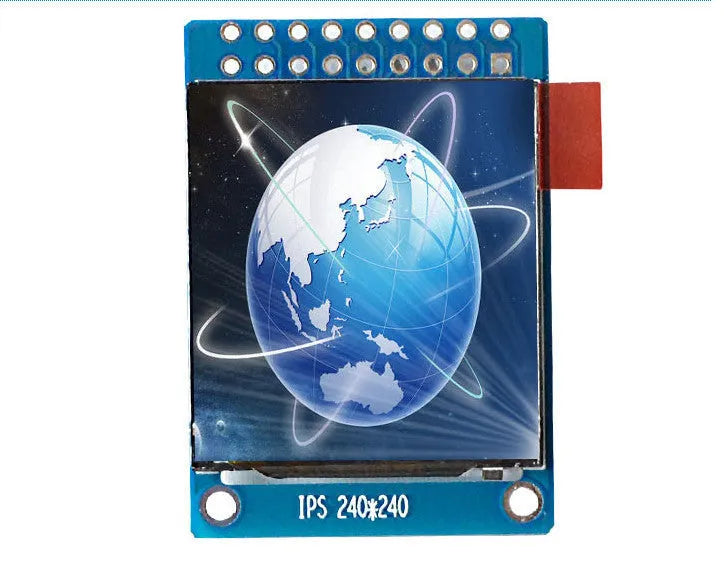 1.3 inch square IPS LCD display module with 240x240 resolution and 18-pin connector.