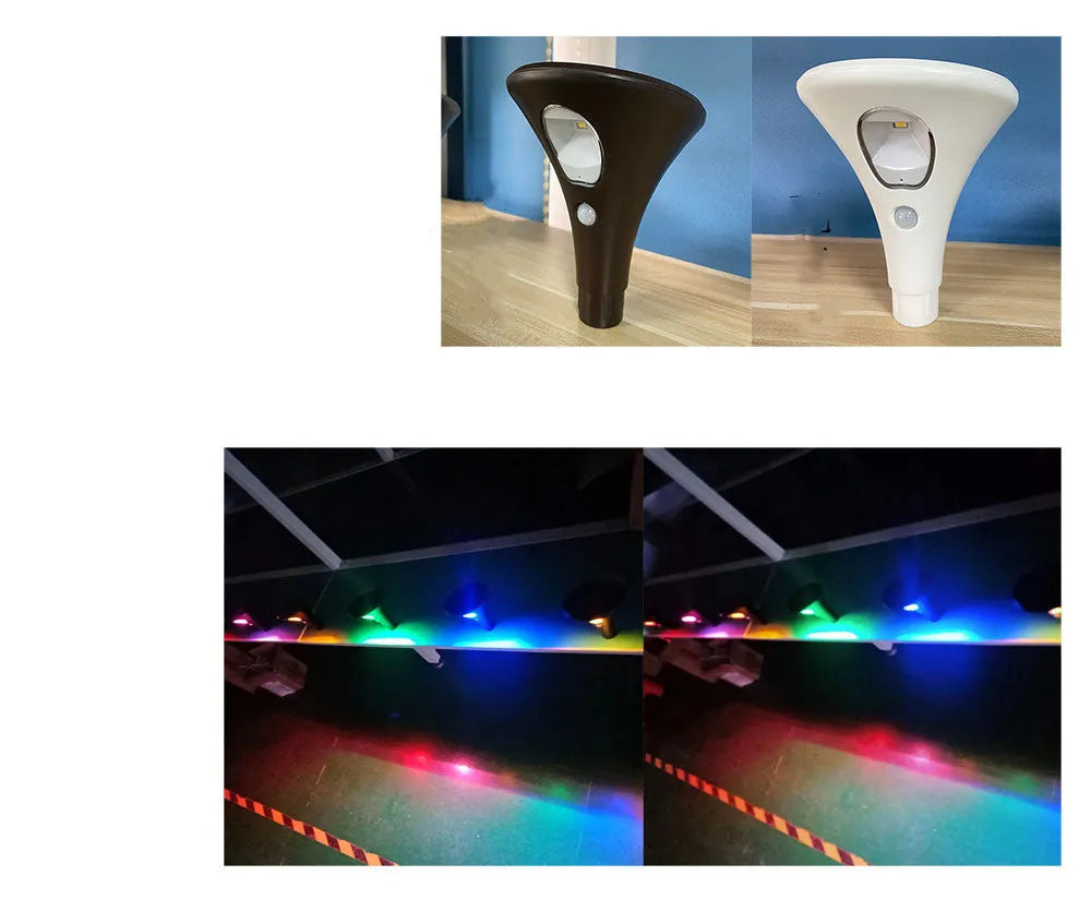 Solar-powered induction ground plug light for outdoor garden use with IP65 weatherproof rating