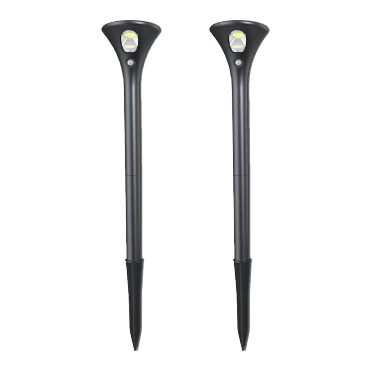 Solar-powered induction ground plug light for outdoor garden use with IP65 weatherproof rating