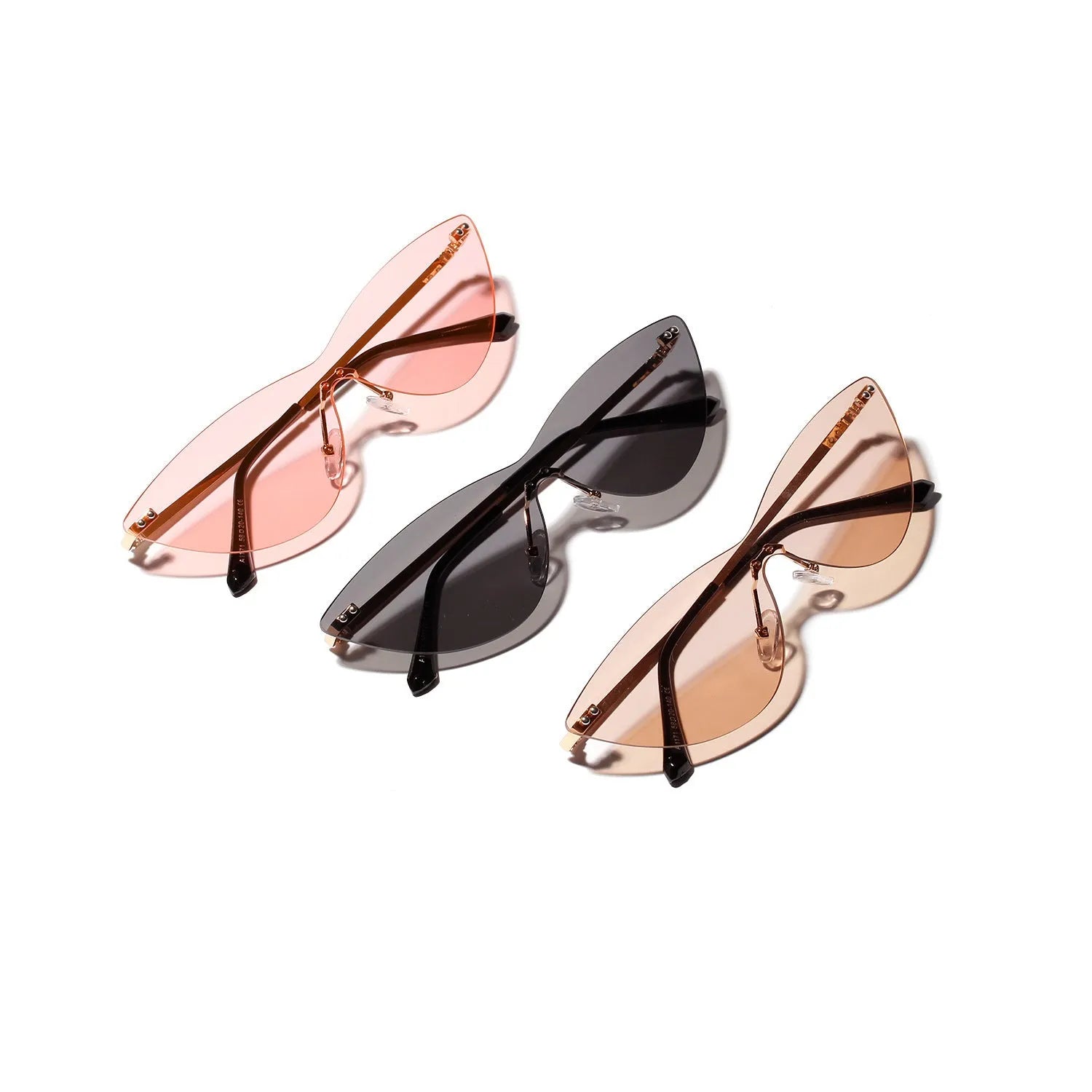 Brown vintage-style metal frame sunglasses with UV400 protection for adults