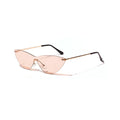 Brown vintage-style metal frame sunglasses with UV400 protection for adults