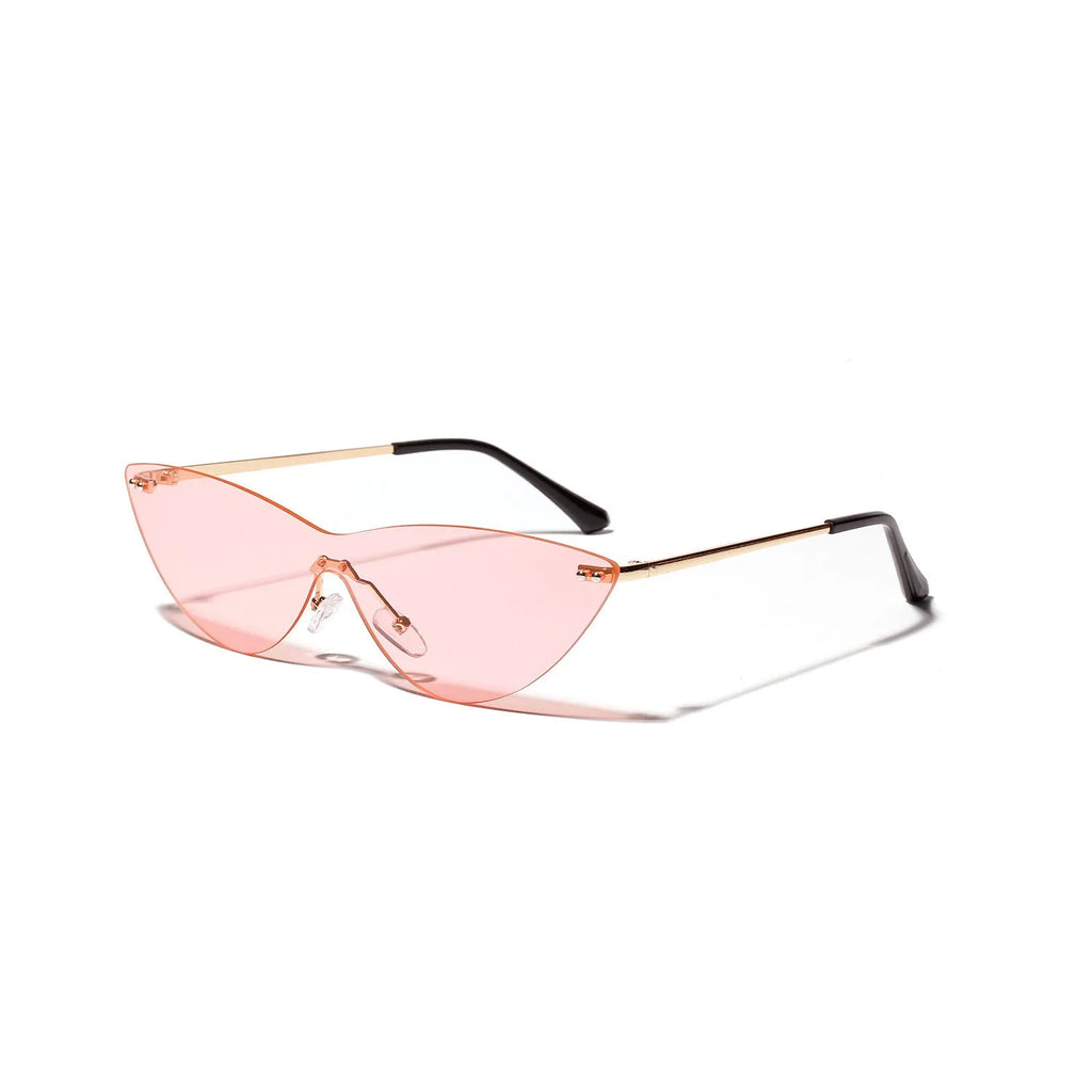 Brown vintage-style metal frame sunglasses with UV400 protection for adults