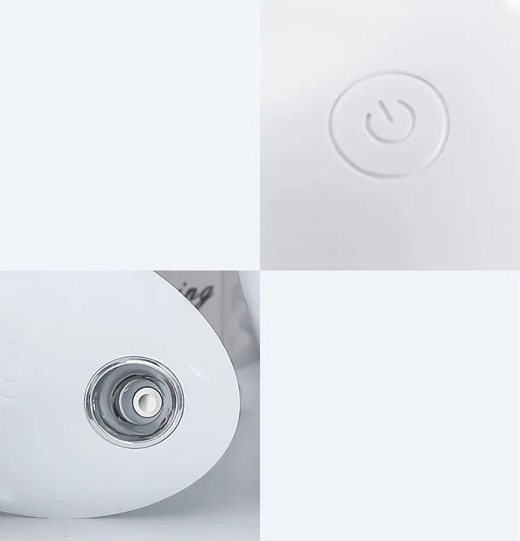 White round silent USB aromatherapy spray humidifier with 800ml water tank.