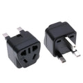 White or black universal international plug adapter for UK three-pin sockets with 13A 250V rating