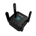 PIXLINK AC24 black and white dual band wireless WiFi extender router unit