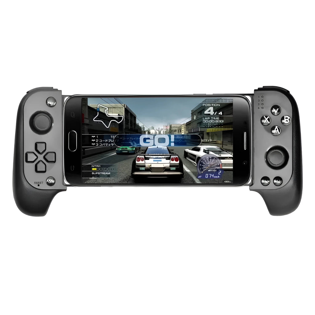 Cytec wireless Bluetooth game controller with telescopic phone holder in black and red blue colours