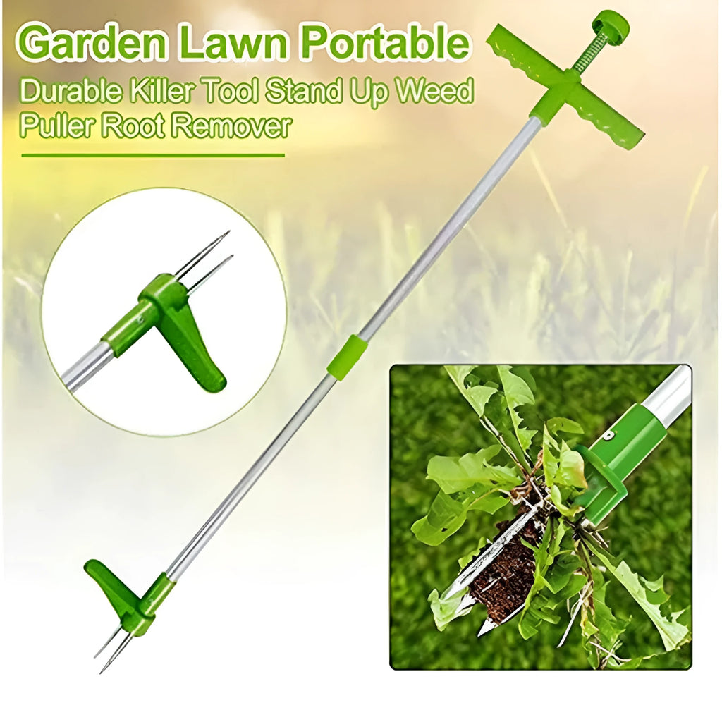Aluminium handle manual weeding tool with ABS PP head for garden maintenance