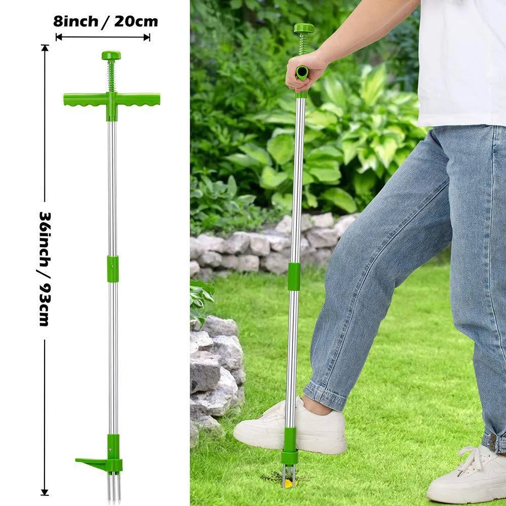Aluminium handle manual weeding tool with ABS PP head for garden maintenance