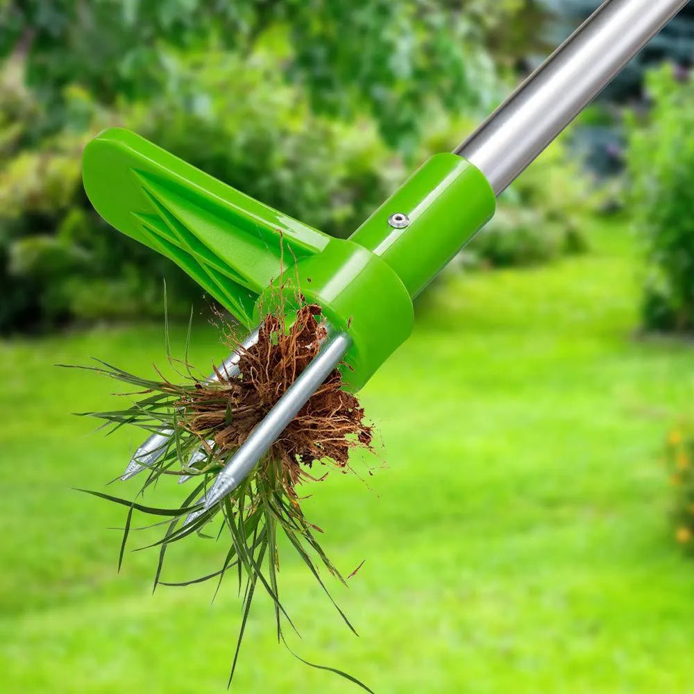 Aluminium handle manual weeding tool with ABS PP head for garden maintenance