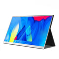 Zeuslap 15-inch ultra-thin portable IPS monitor with HDMI and USB-C cables on a table