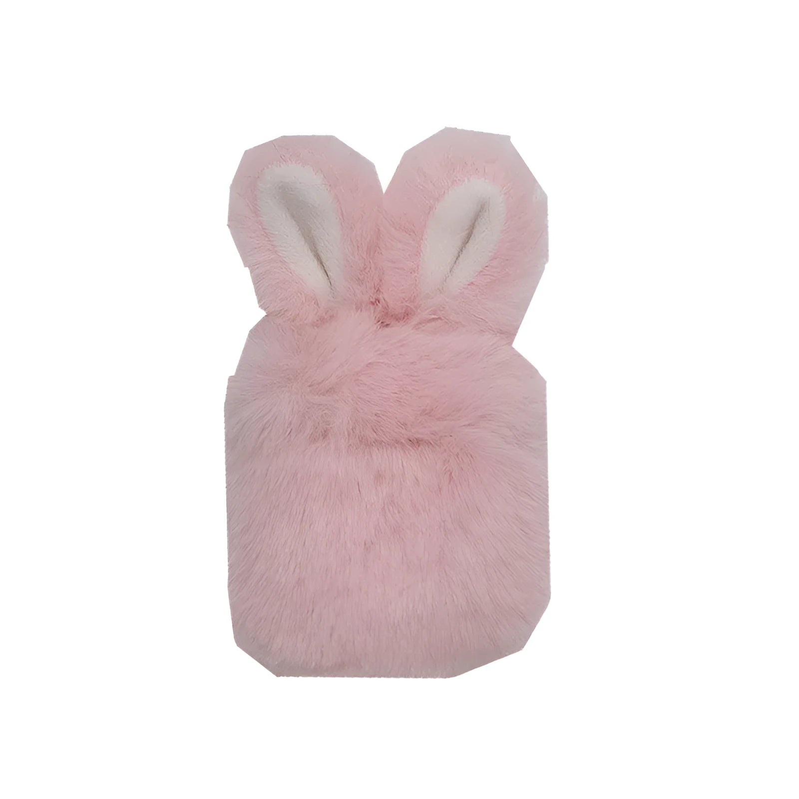 Cute pink plush rabbit ears protective silicone cover for Apple AirPods case
