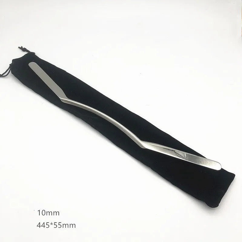 Set of five stainless steel IASTM therapy massage scrapers for fascia recovery in silver finish